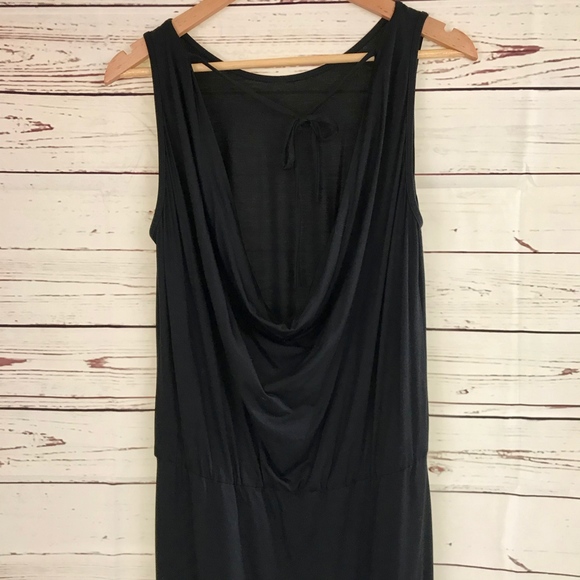 Trina Turk | Black Drape Back Dress - Picture 5 of 8